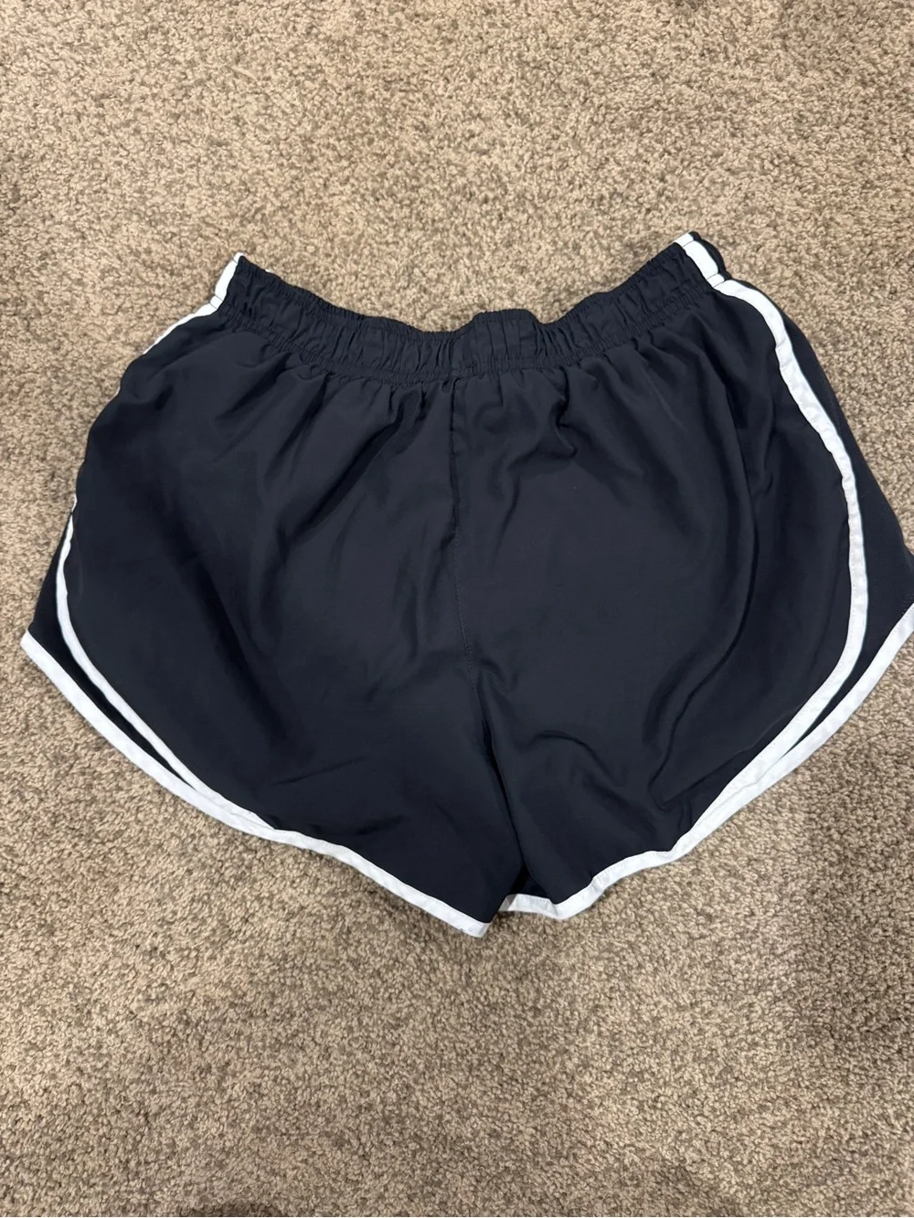 Bundle of 2 Track style active shorts with lining—Large—black